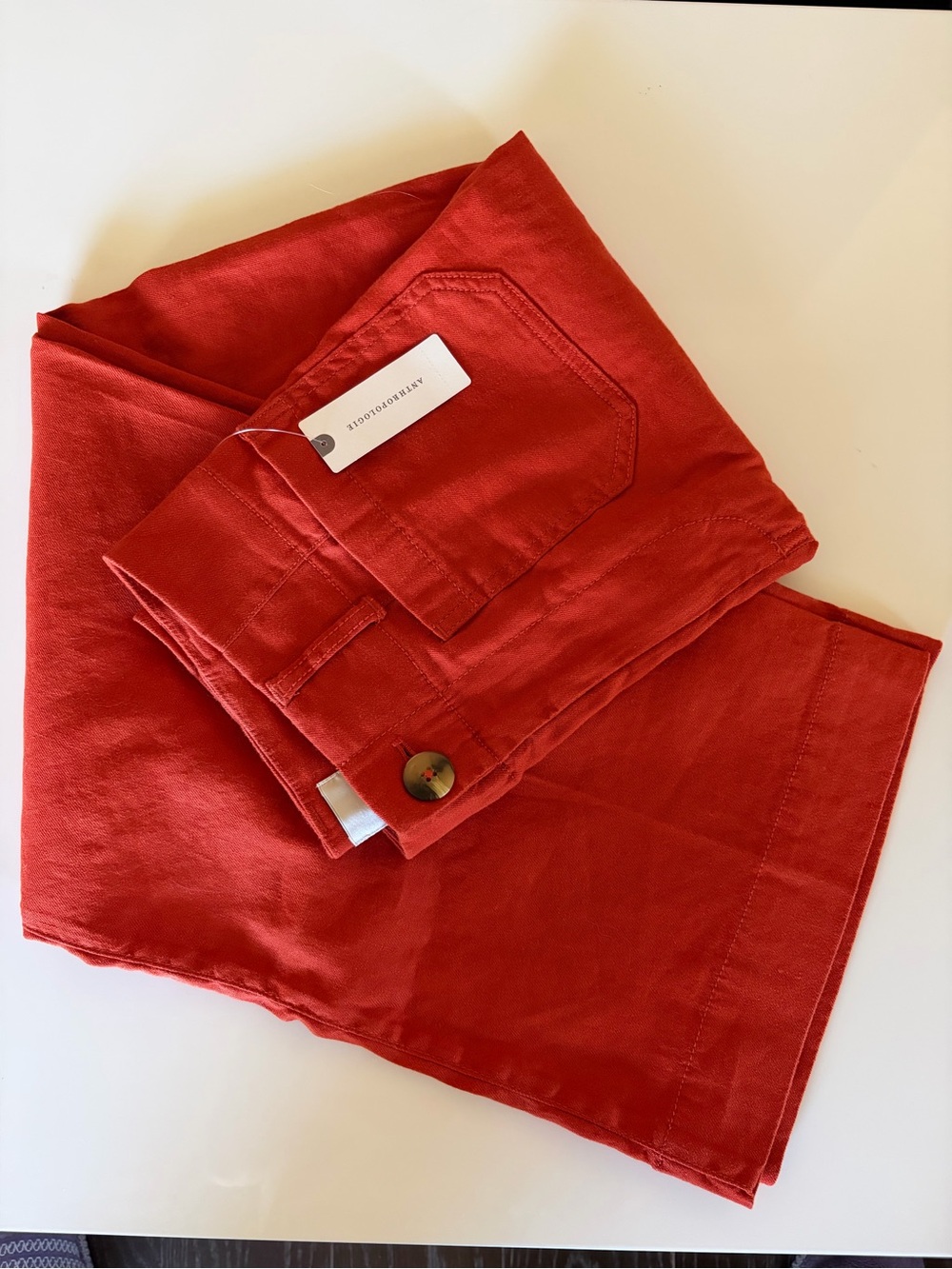 Maeve Linen Wide-Leg Pants in Orange